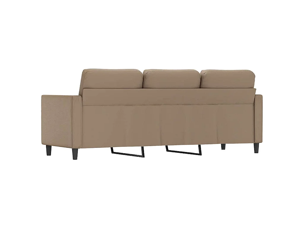 Sofá de 3 plazas de cuero sintético color capuchino 180 cm