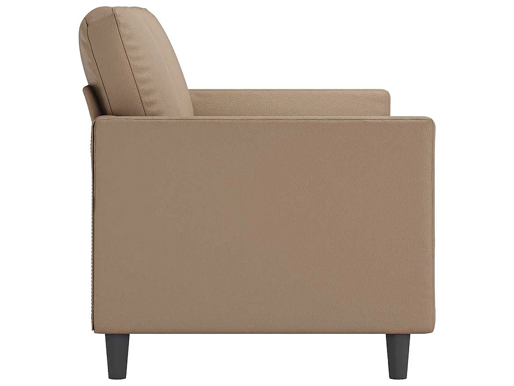 Sofá de 3 plazas de cuero sintético color capuchino 180 cm