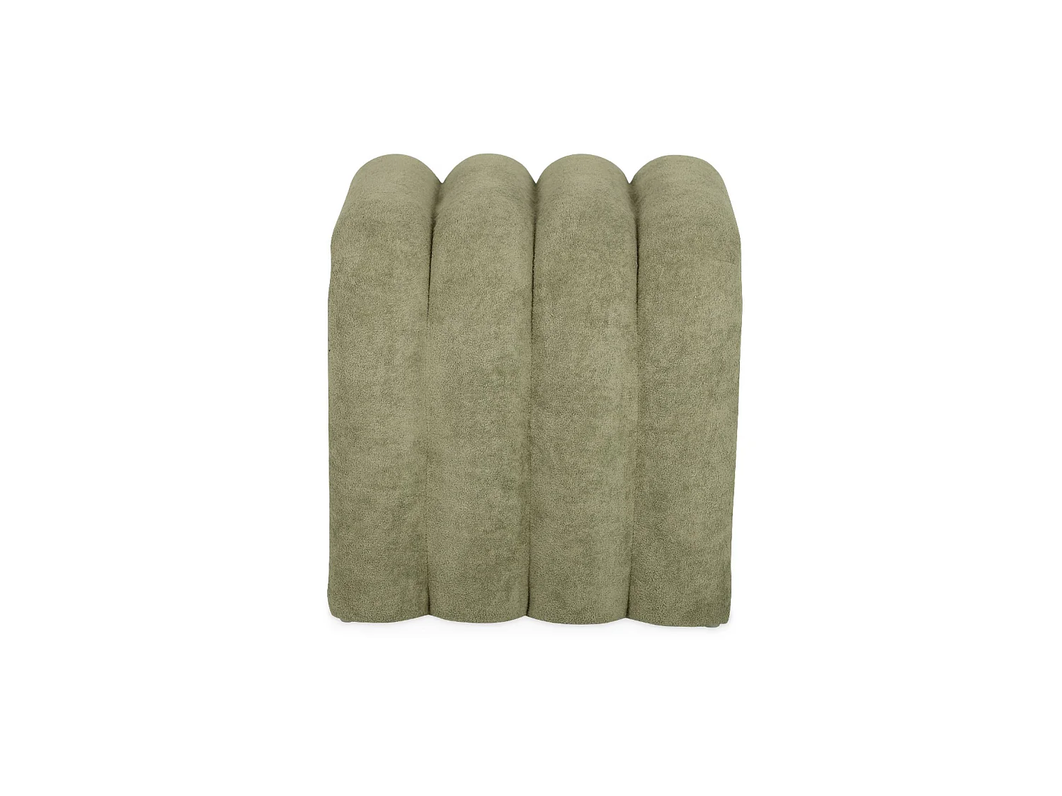 Set de 2 poufs contemporains en tissu vvert