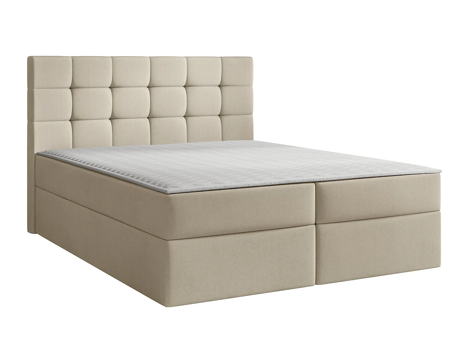 Cama continental Comfivo Osculum I, Doble, Crema, Tapiz, Somieres