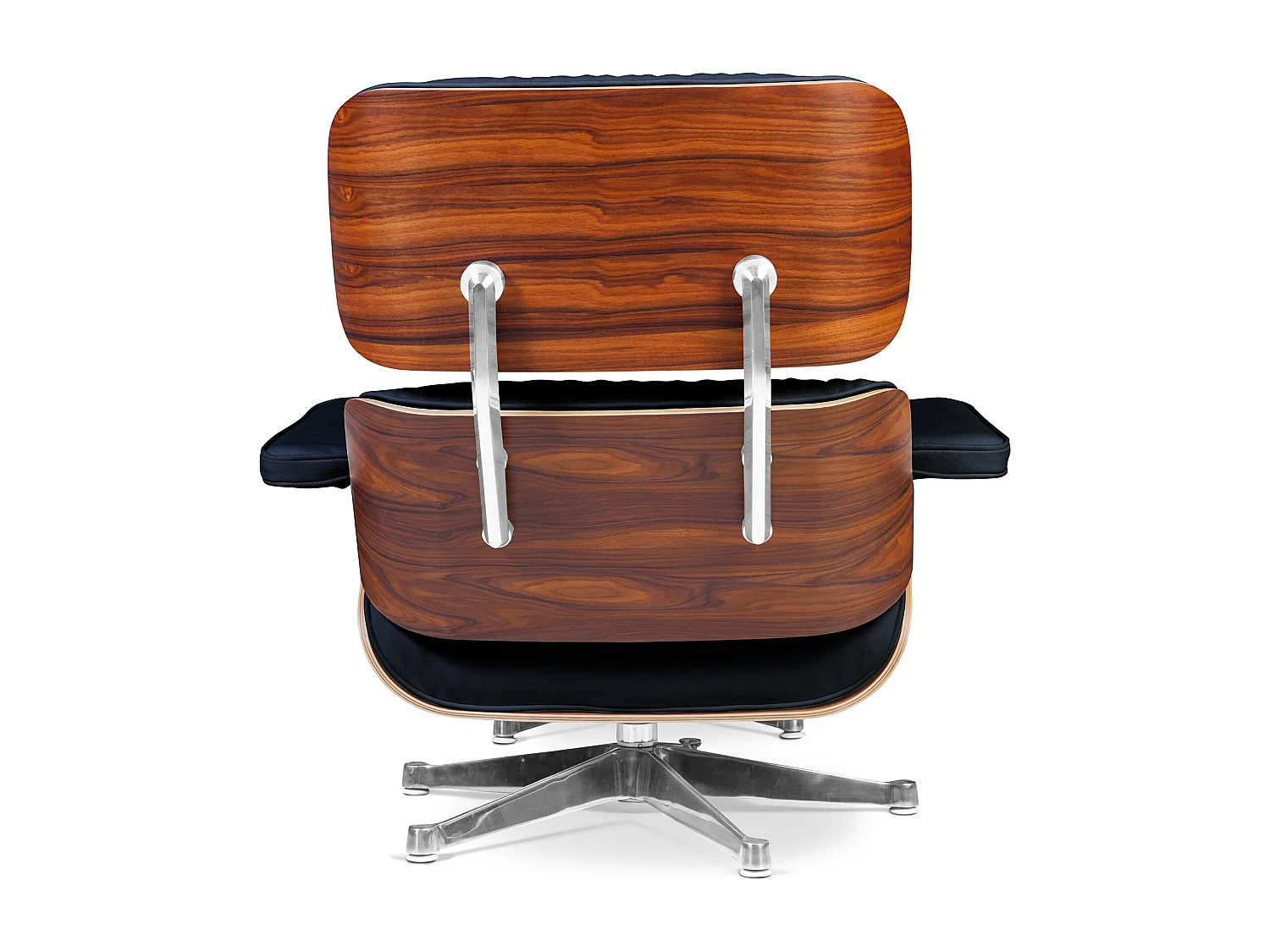 Long Chair & Ottoman Cuir Premium - Palissandre Blanc