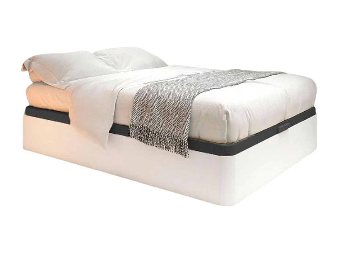 Canapé Atenas abatible tapizado 3D blanco 150x190 cm