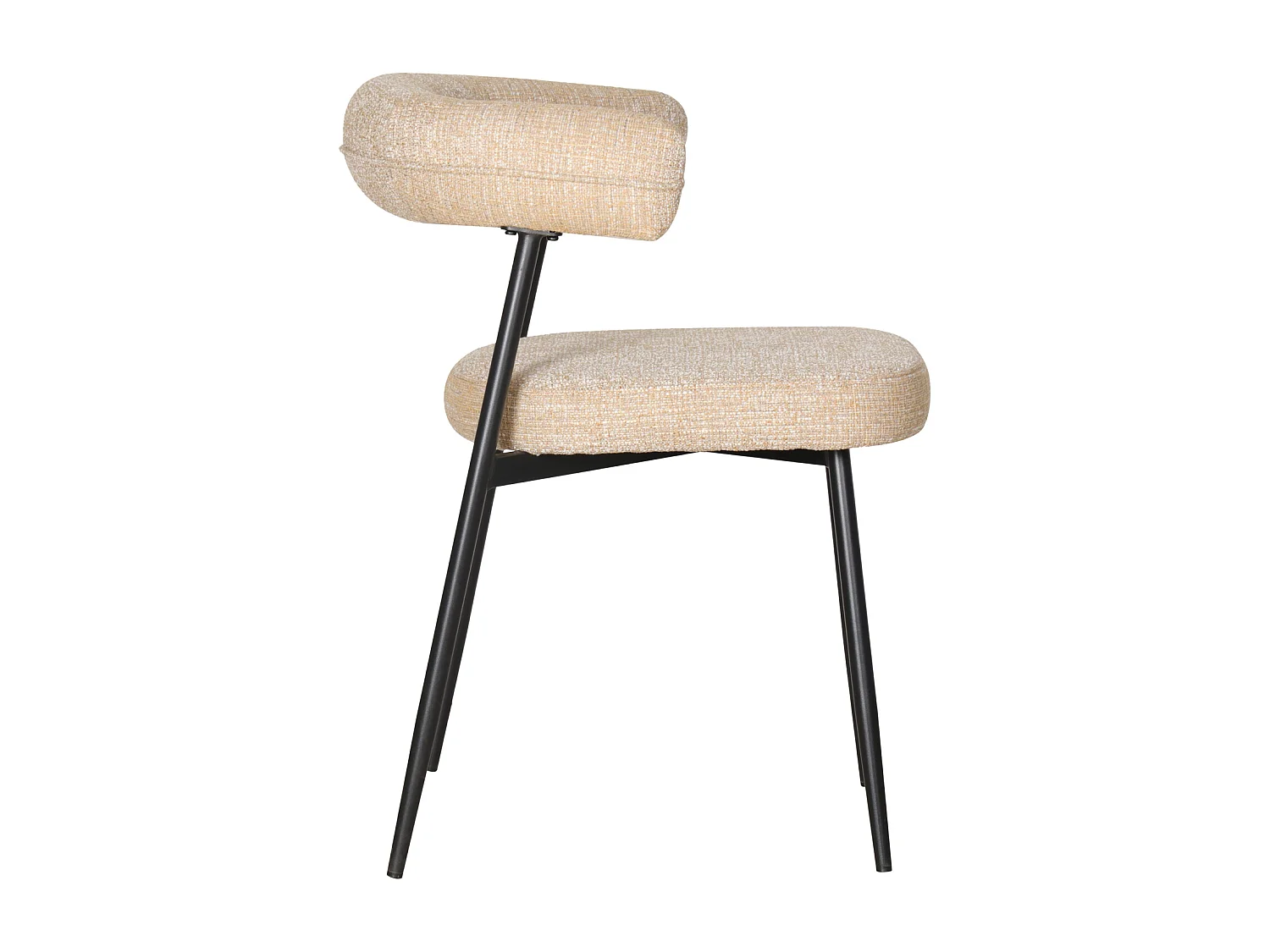 Lot de 2 chaises en tissu jaune chiné THEA - HAPPY GARDEN