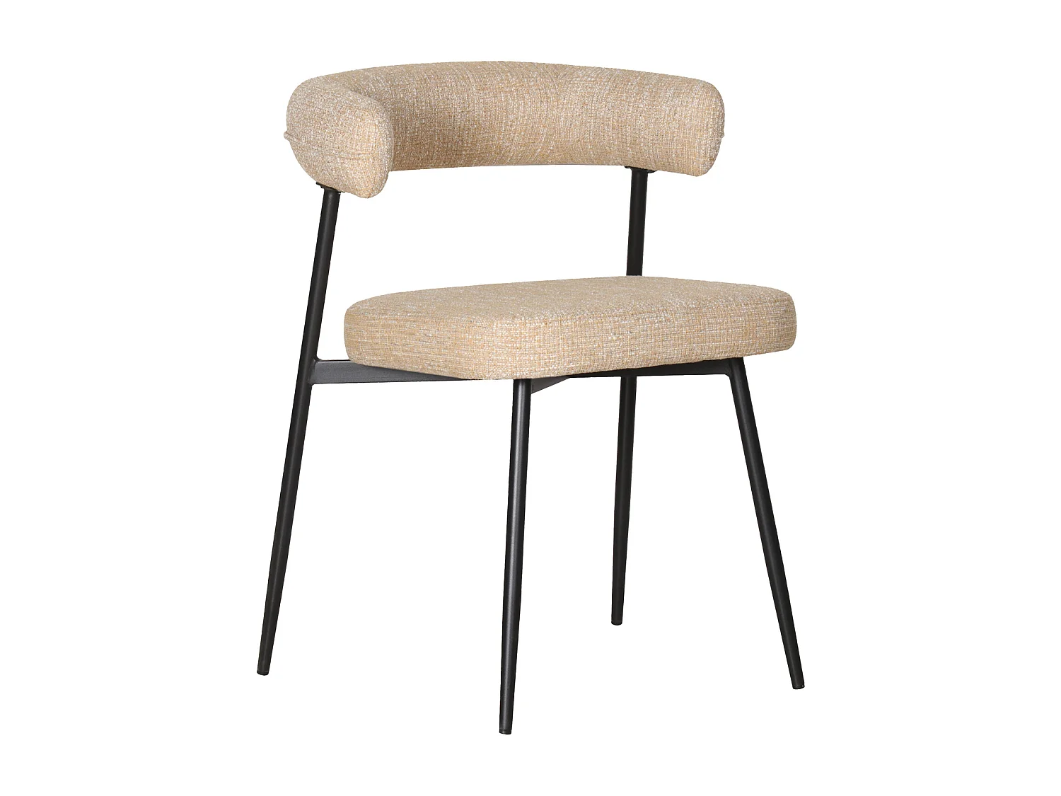 Lot de 2 chaises en tissu jaune chiné THEA - HAPPY GARDEN