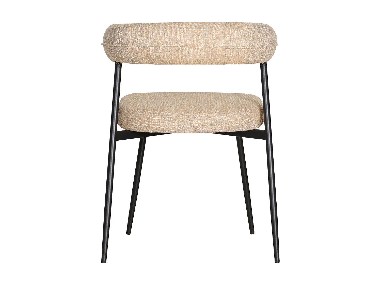 Lot de 2 chaises en tissu jaune chiné THEA - HAPPY GARDEN