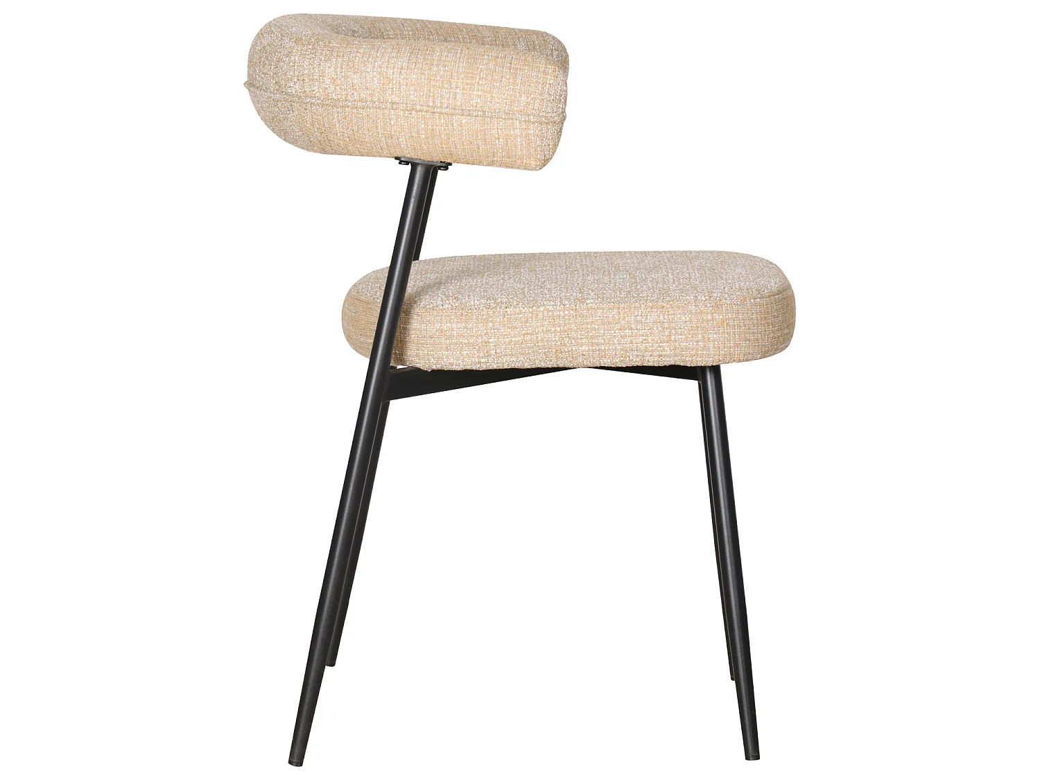 Lot de 2 chaises en tissu jaune chiné THEA - HAPPY GARDEN