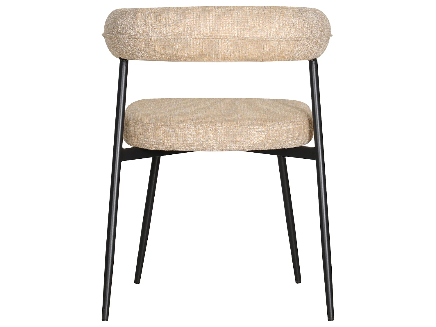 Lot de 2 chaises en tissu jaune chiné THEA - HAPPY GARDEN