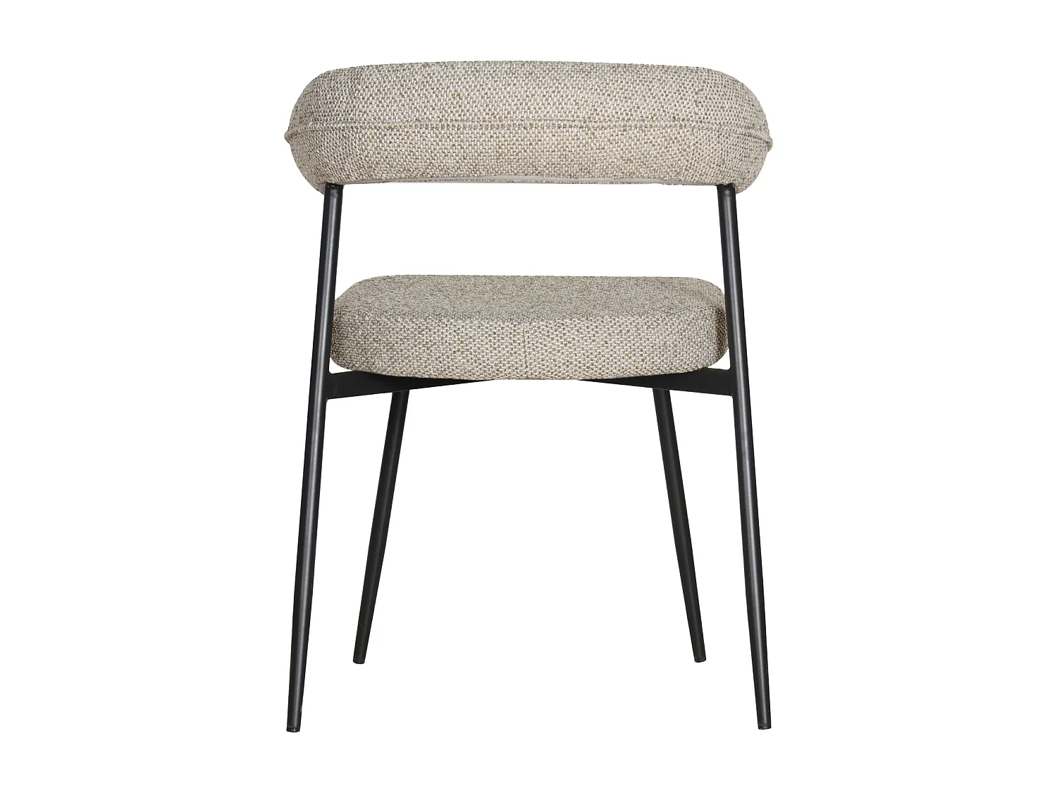 Lot de 2 chaises en tissu vert chiné THEA - HAPPY GARDEN