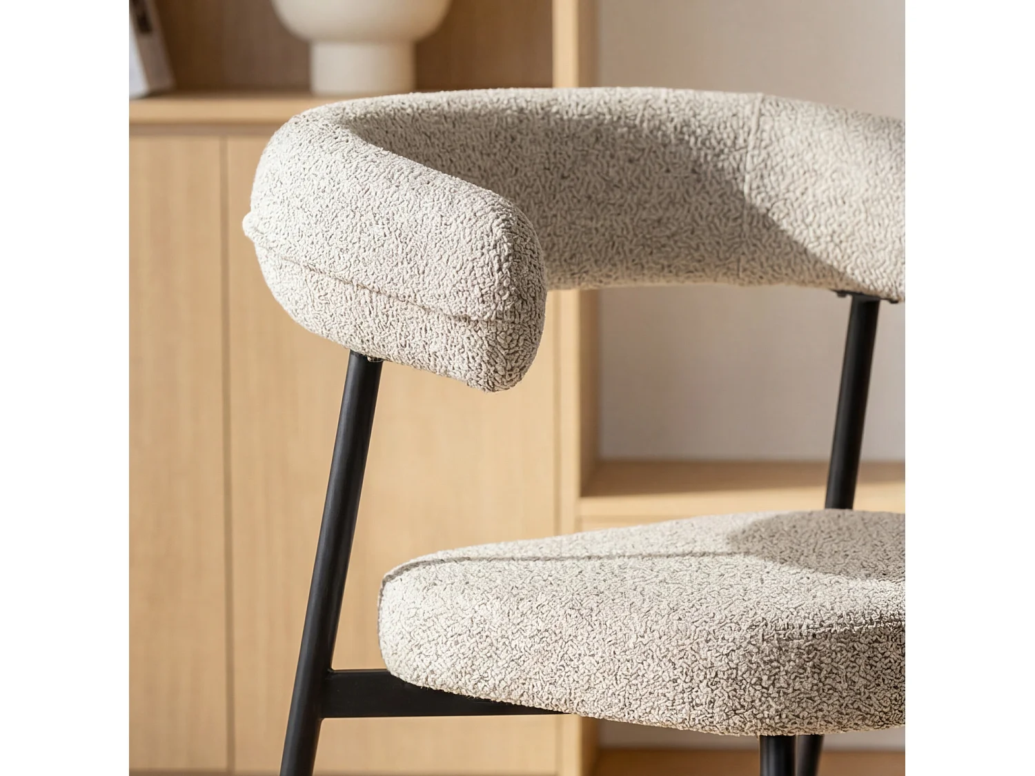 Lot de 2 chaises en tissu vert chiné THEA - HAPPY GARDEN