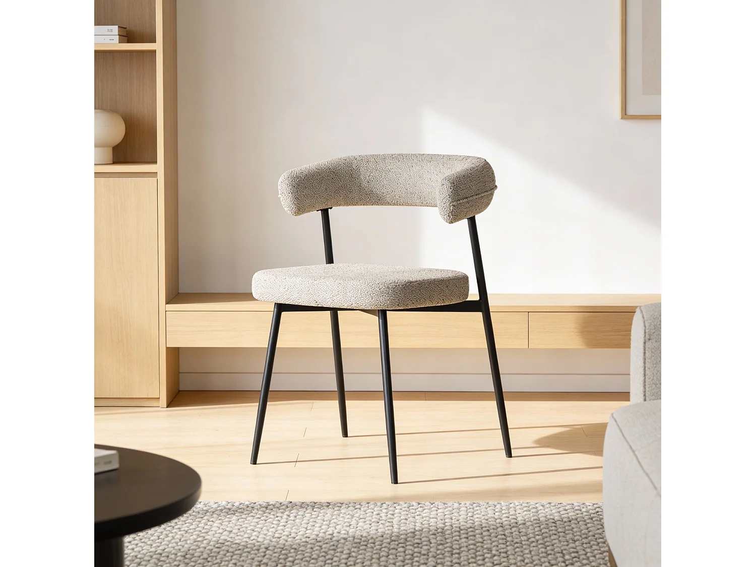 Lot de 2 chaises en tissu vert chiné THEA - HAPPY GARDEN