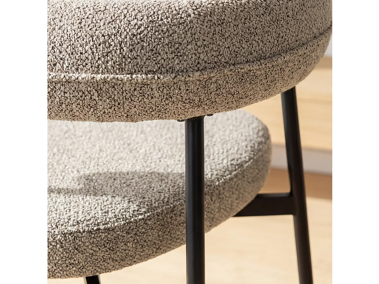 Lot de 2 chaises en tissu vert chiné THEA - HAPPY GARDEN