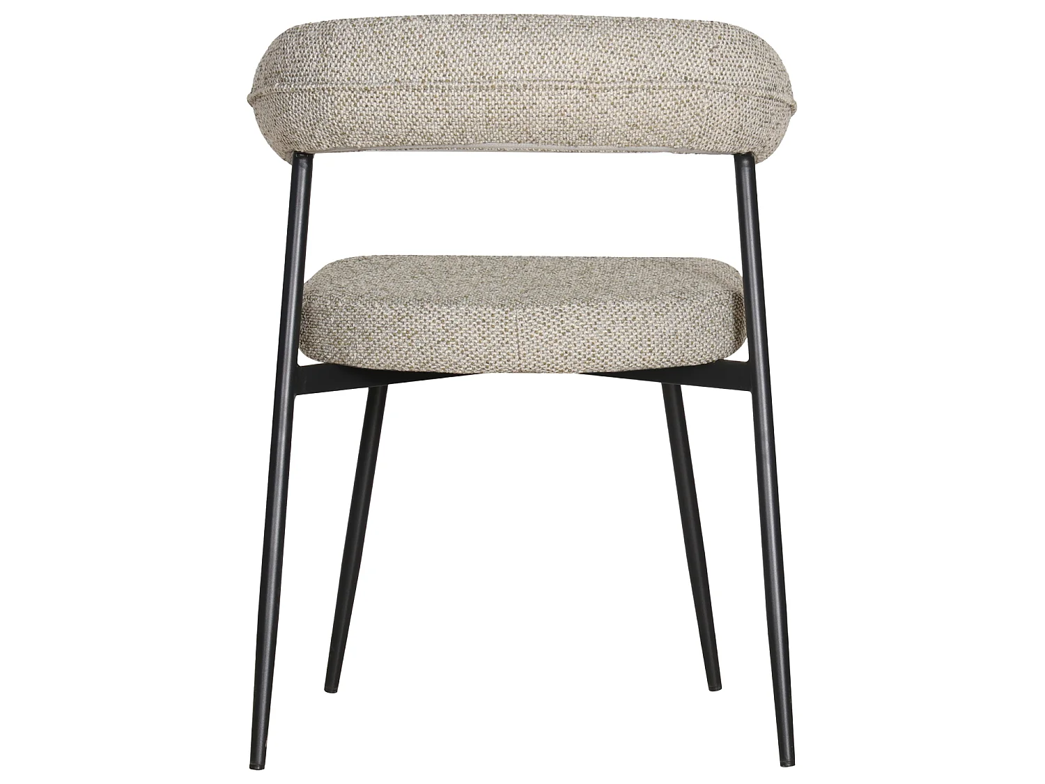 Lot de 2 chaises en tissu vert chiné THEA - HAPPY GARDEN