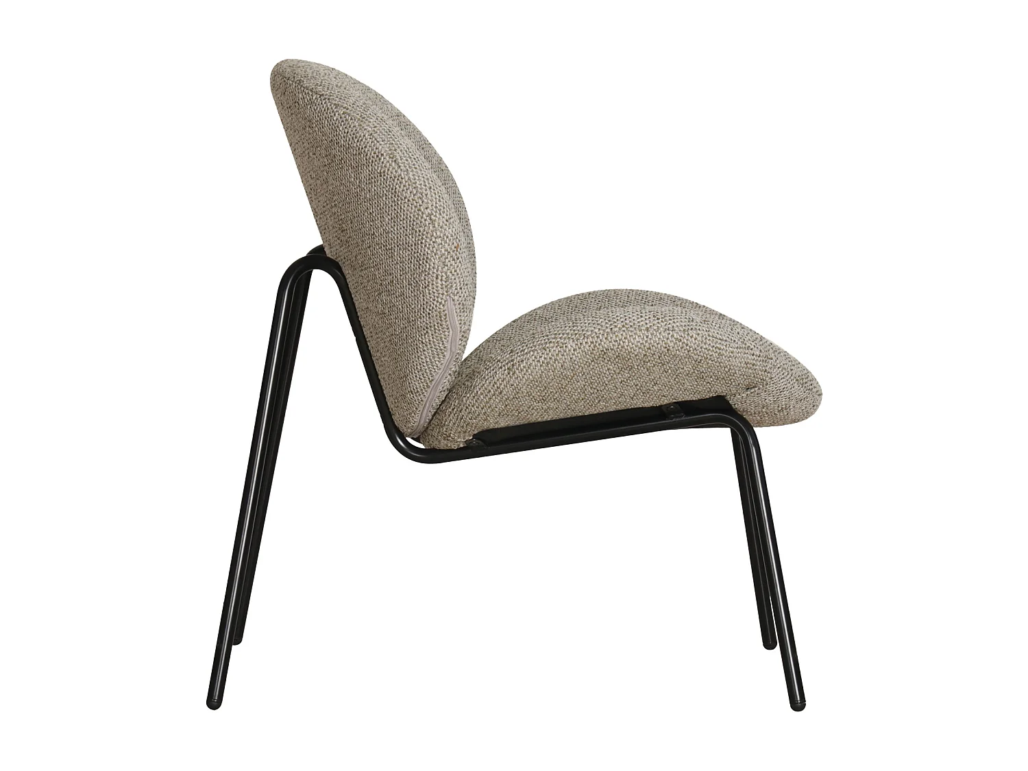 Fauteuil en tissu vert chiné SACHA - HAPPY GARDEN