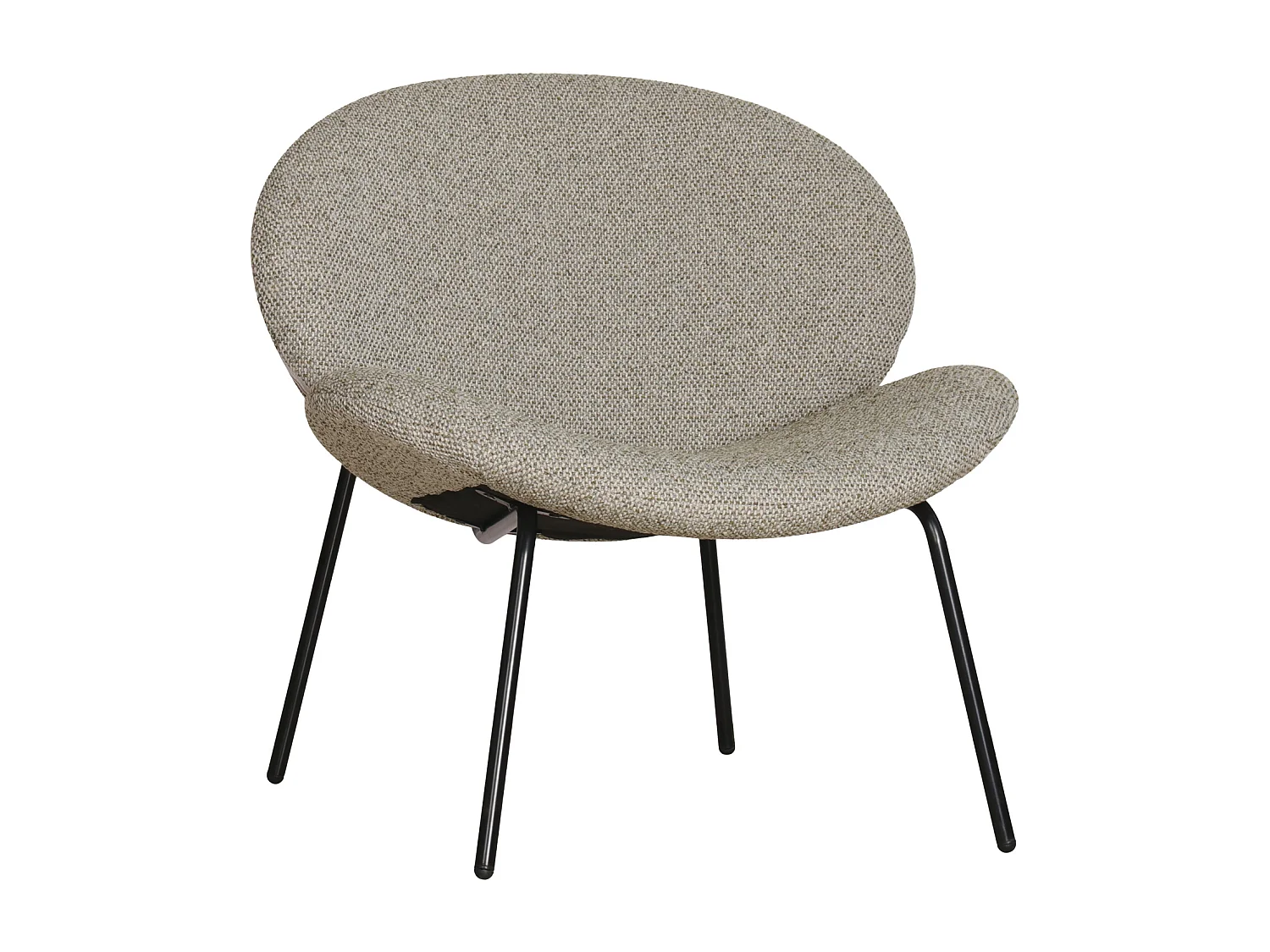 Fauteuil en tissu vert chiné SACHA - HAPPY GARDEN