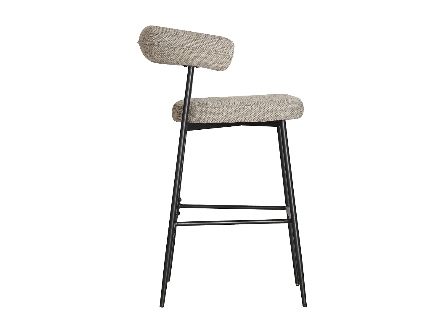 Lot de 2 tabourets de bar en tissu vert chiné THEA - HAPPY GARDEN