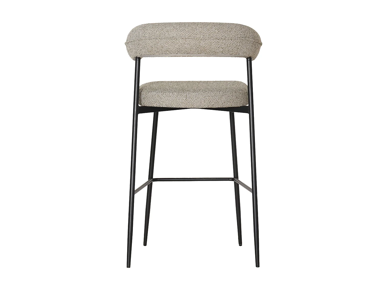 Lot de 2 tabourets de bar en tissu vert chiné THEA - HAPPY GARDEN