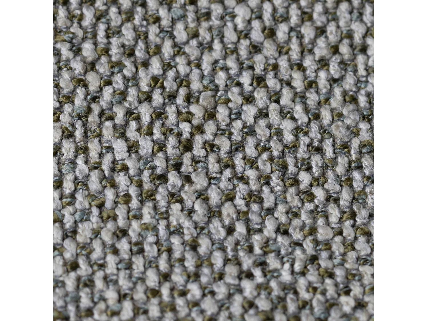 Lot de 2 tabourets de bar en tissu vert chiné THEA - HAPPY GARDEN