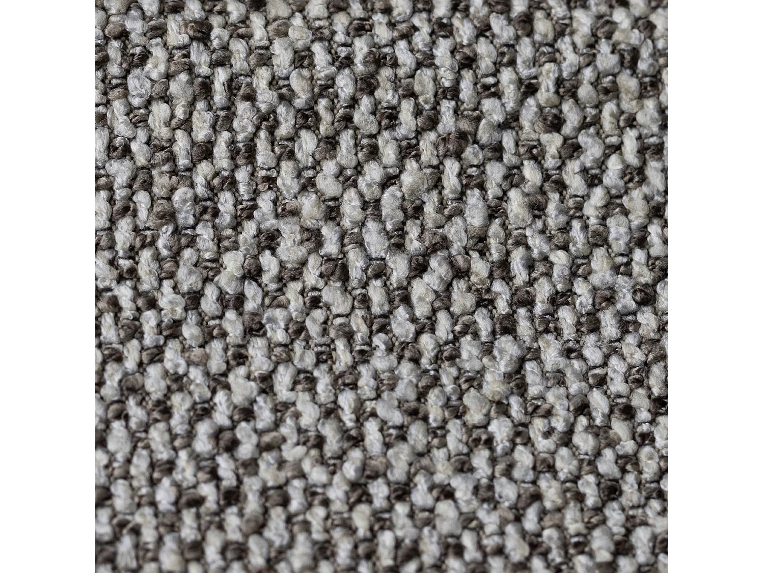 Fauteuil en tissu taupe chiné SACHA - HAPPY GARDEN