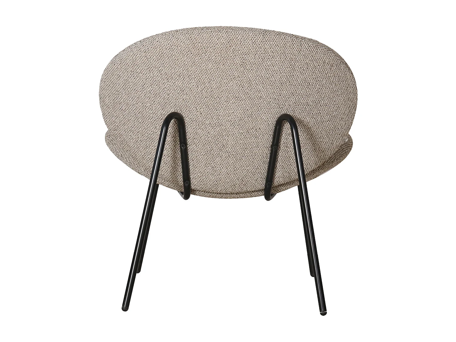 Fauteuil en tissu taupe chiné SACHA - HAPPY GARDEN