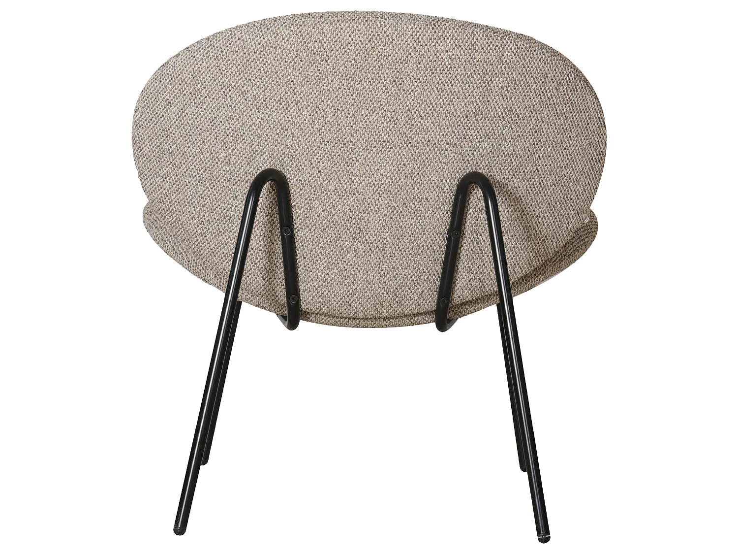 Fauteuil en tissu taupe chiné SACHA - HAPPY GARDEN