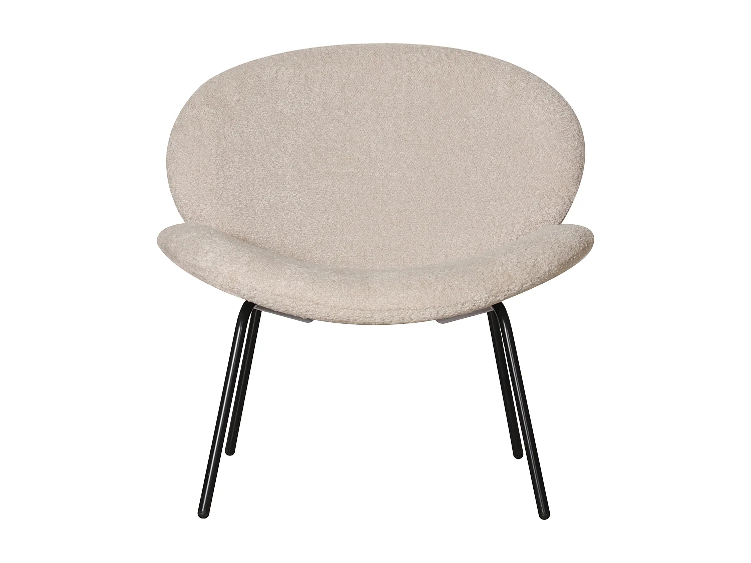 Fauteuil en tissu beige chiné SACHA - HAPPY GARDEN