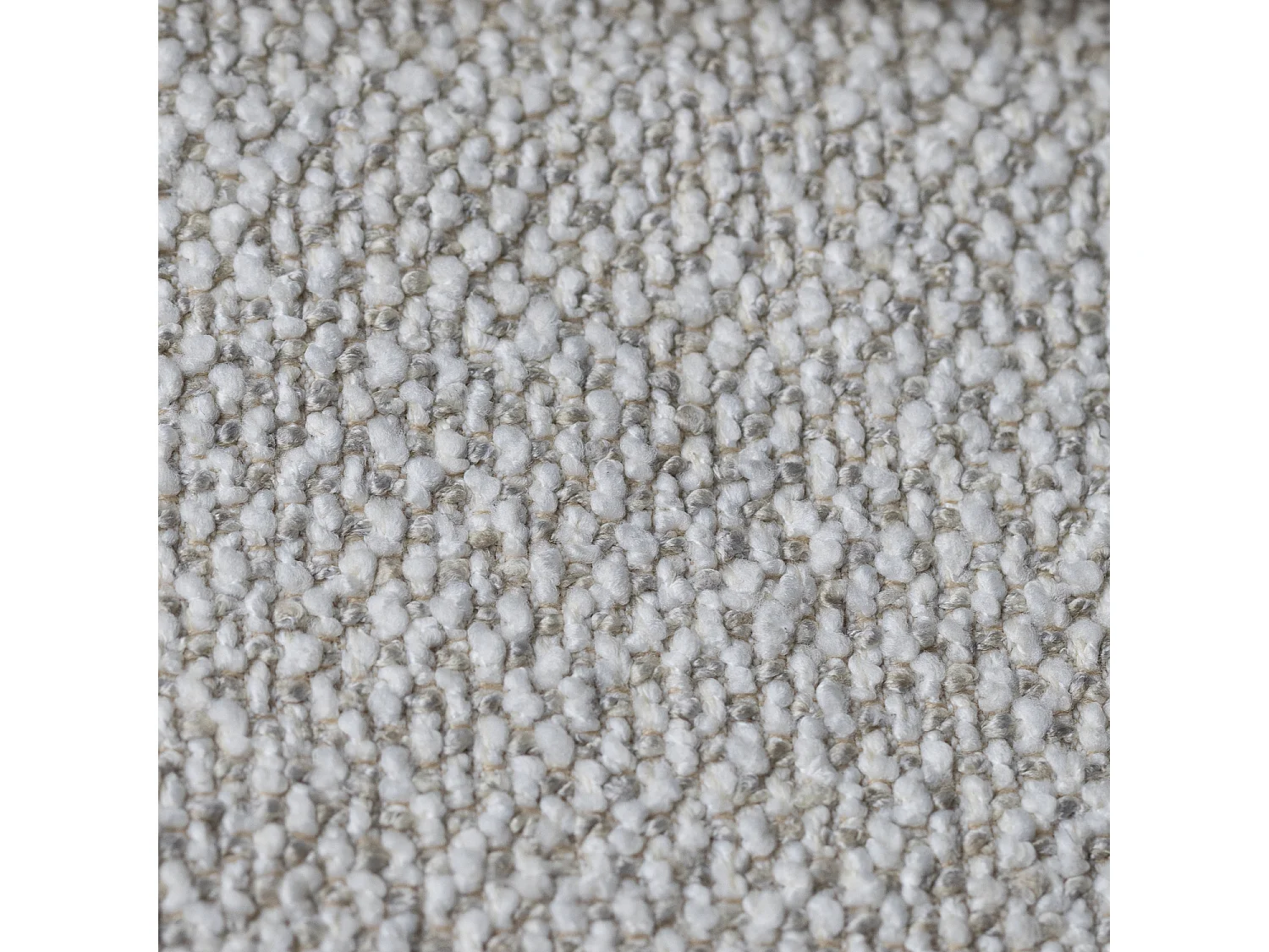 Fauteuil en tissu beige chiné SACHA - HAPPY GARDEN