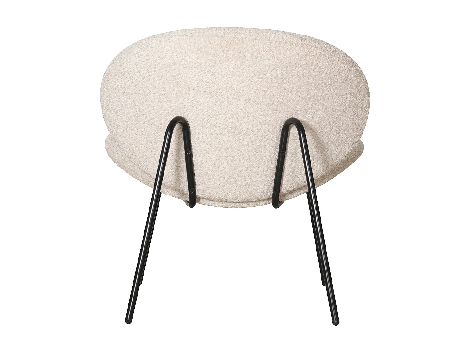 Fauteuil en tissu beige chiné SACHA - HAPPY GARDEN