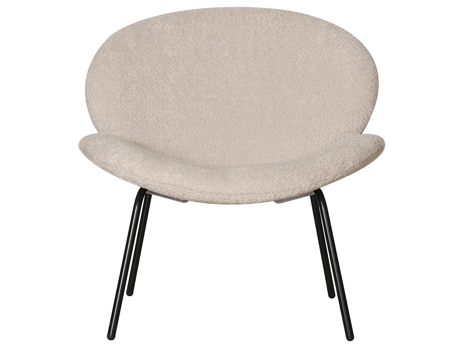 Fauteuil en tissu beige chiné SACHA - HAPPY GARDEN