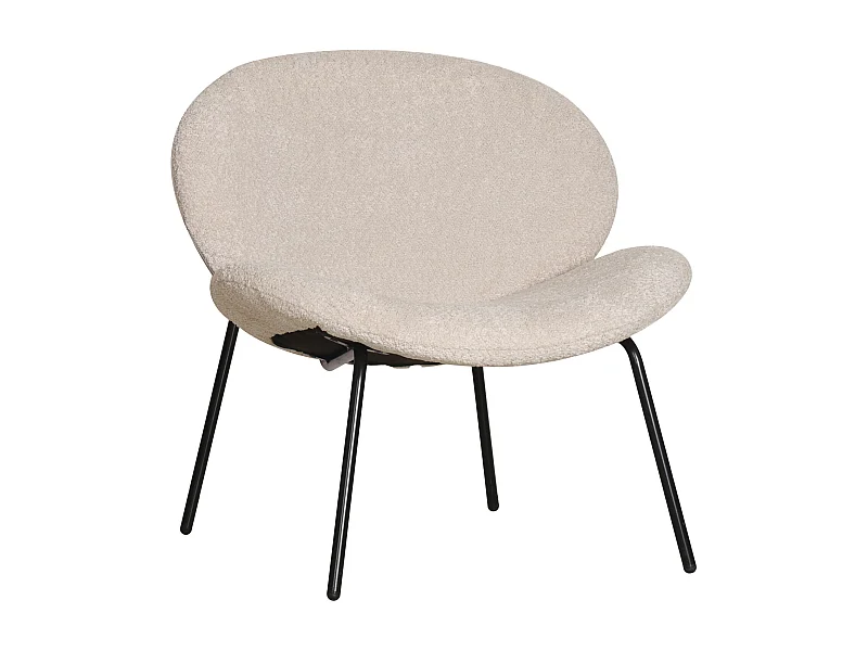 SACHA beige gevlekte stoffen fauteuil