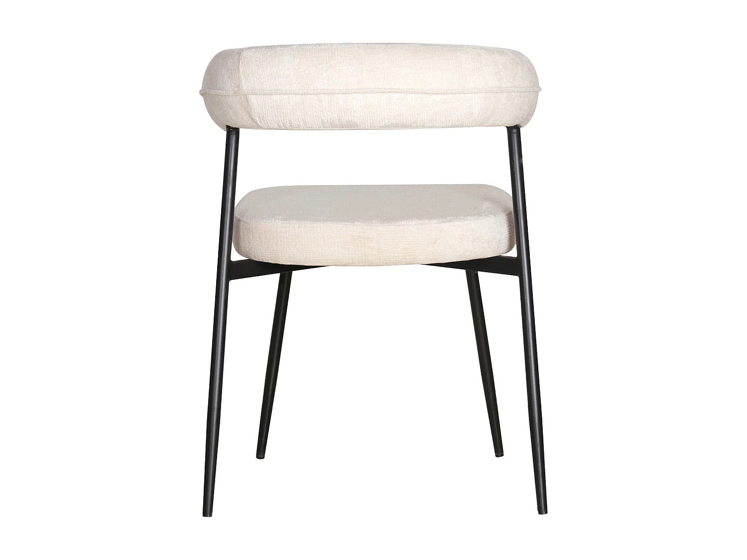 Lot de 2 chaises en tissu beige THEA - HAPPY GARDEN