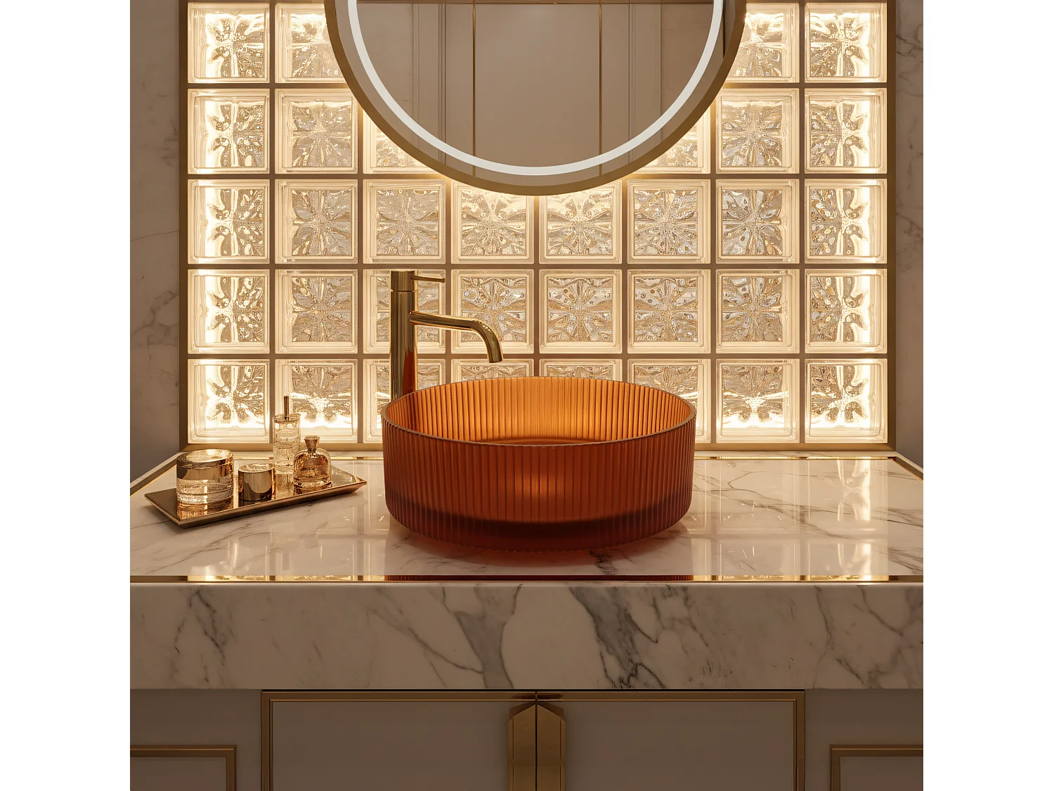 Opzetwastafel Rea Suri Brown