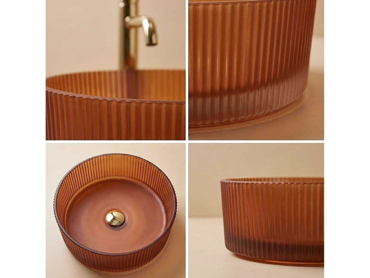 Opzetwastafel Rea Suri Brown