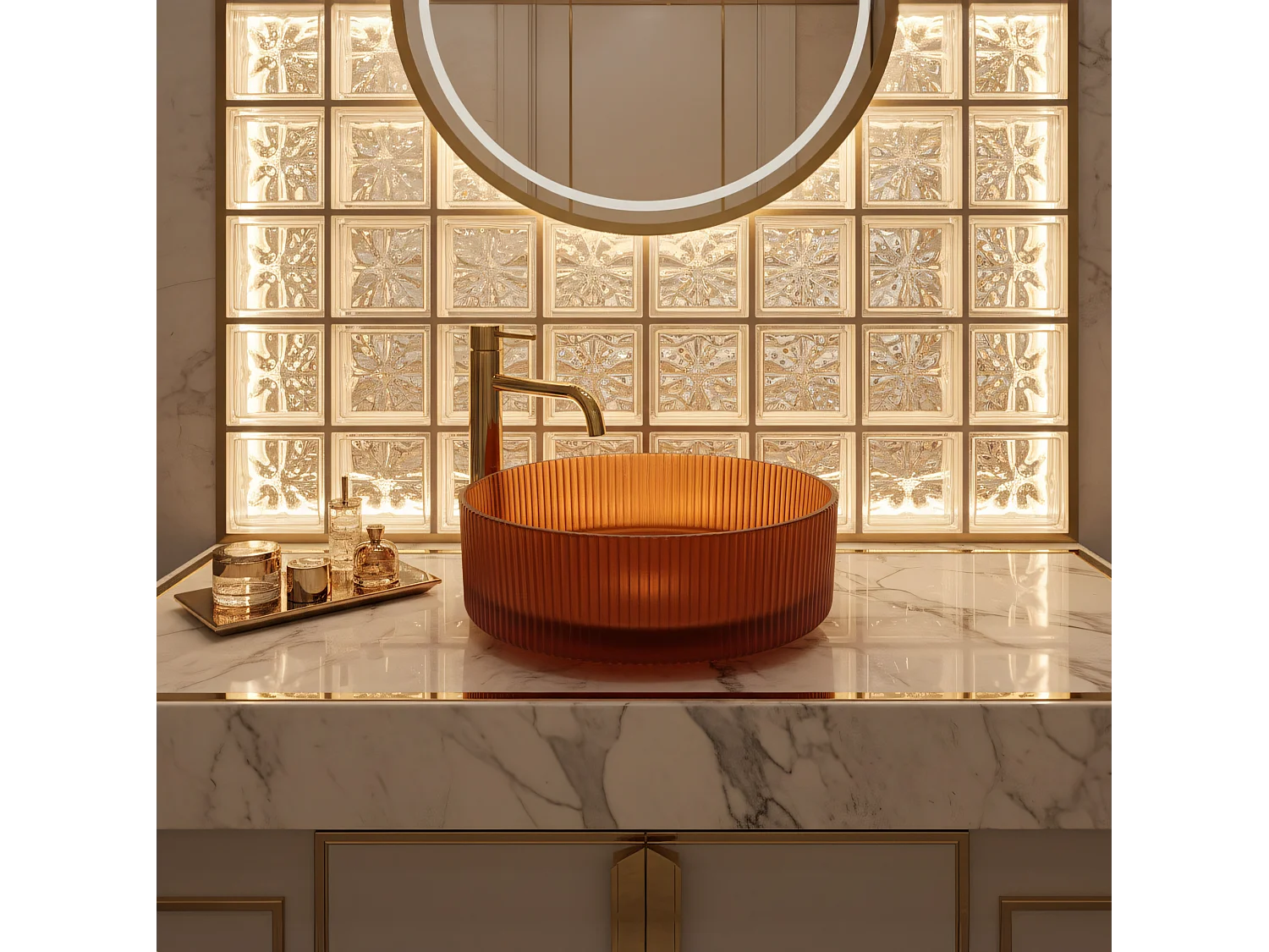 Opzetwastafel Rea Suri Brown