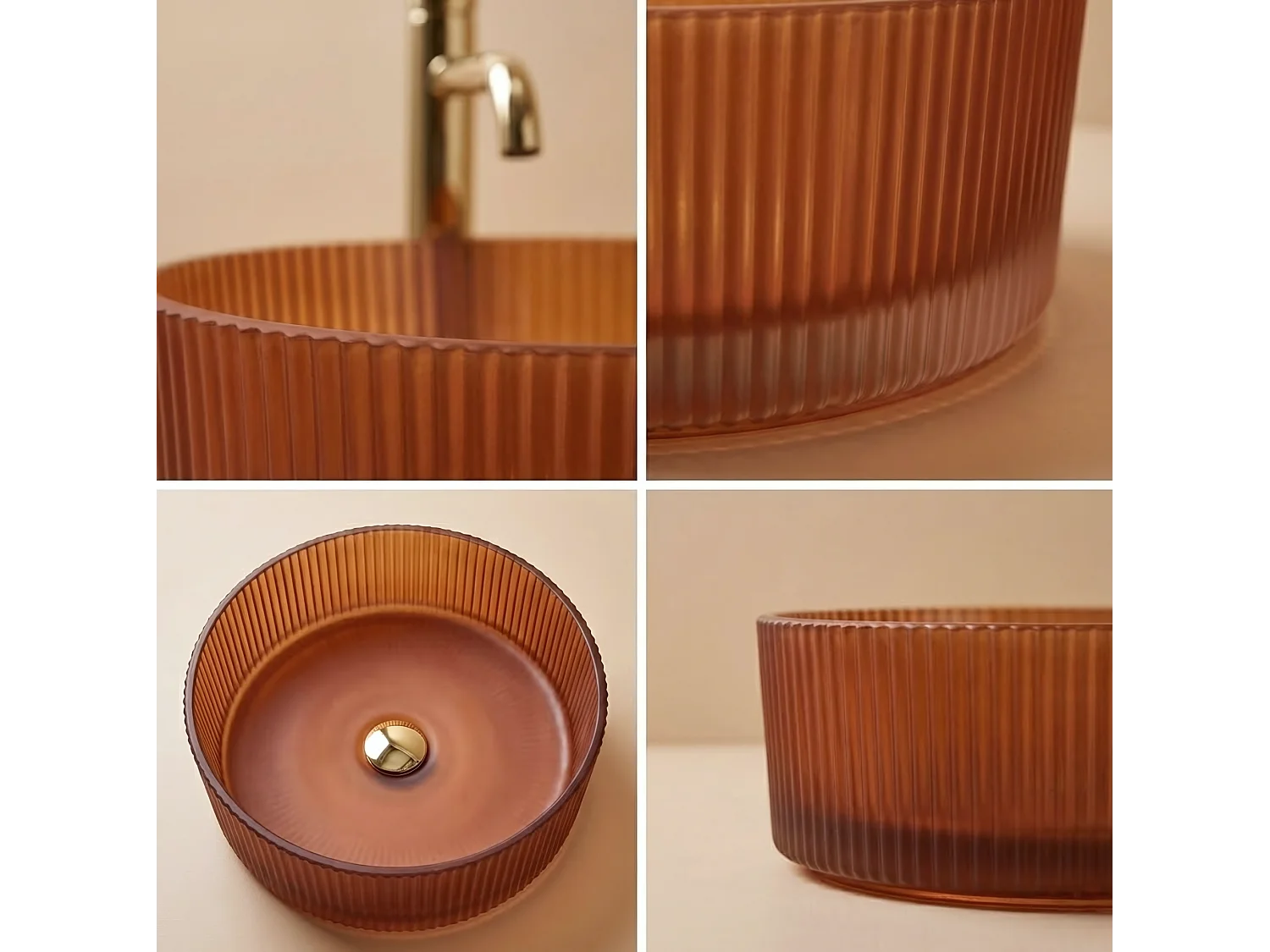 Opzetwastafel Rea Suri Brown