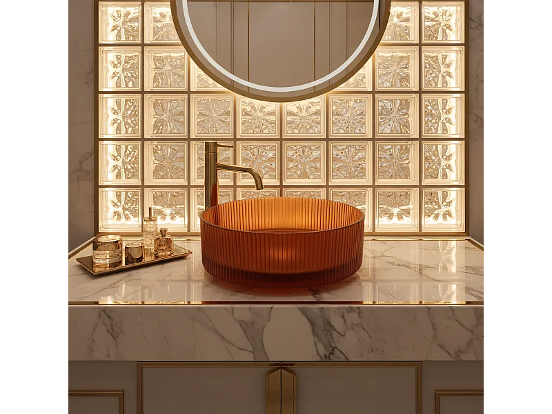 Vasque À Poser Rea Suri Brown