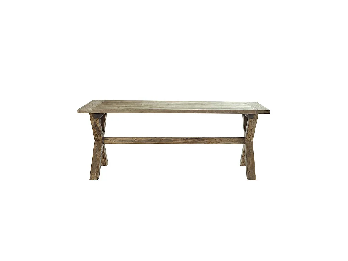 Table en bois de teck recyclé 6 pers.
