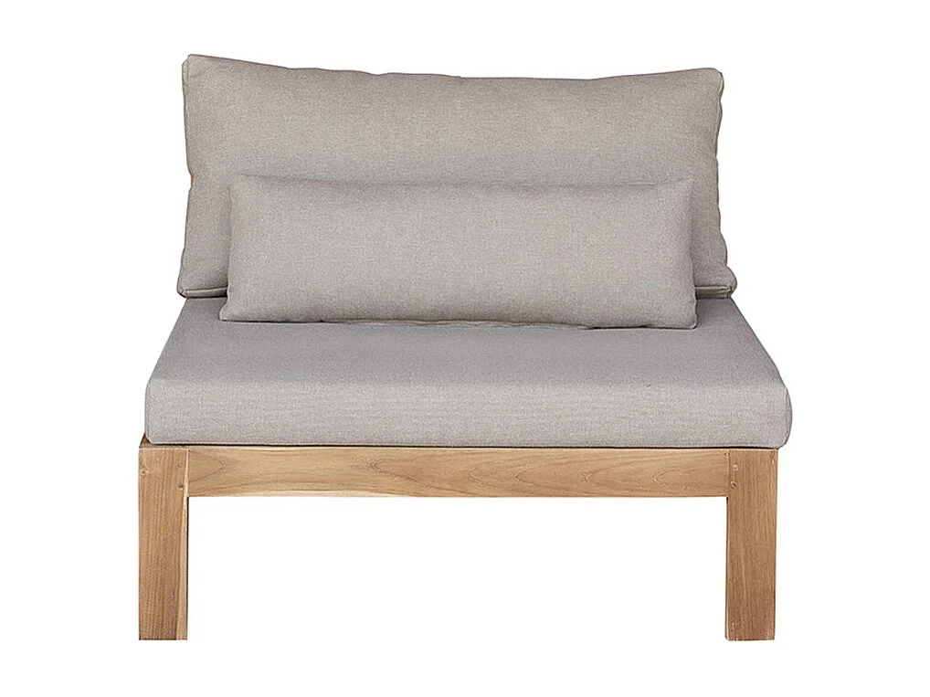 Silla de jardín de madera de teca maciza topo