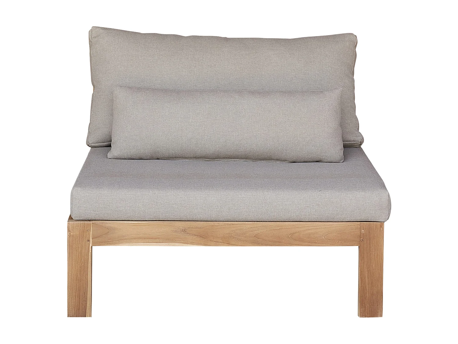 Silla de jardín de madera de teca maciza topo