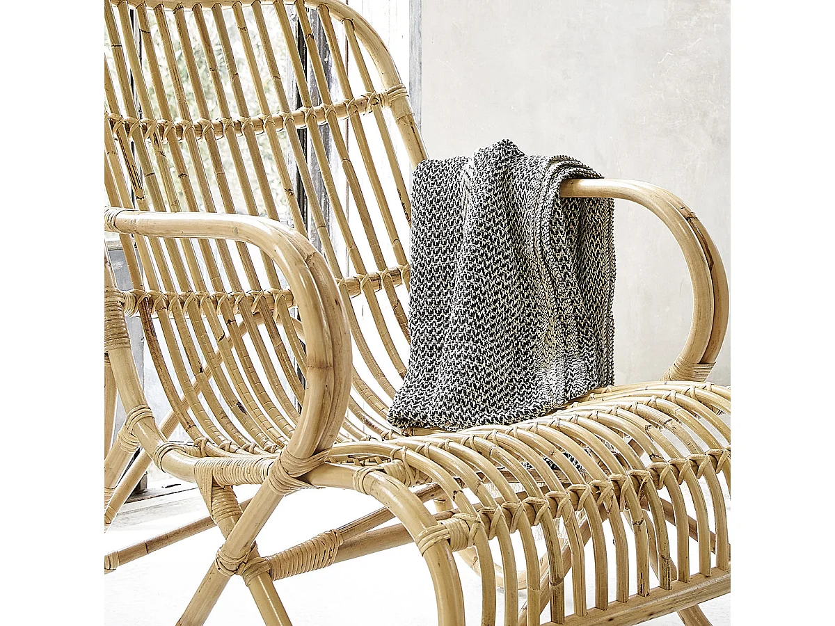 Lot de 2 fauteuils en rotin naturel