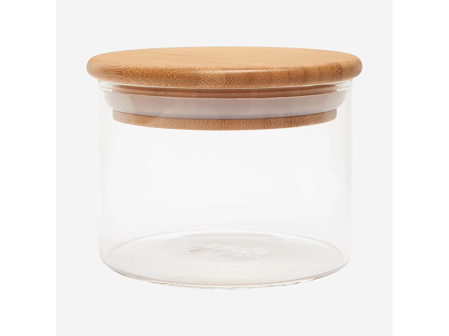 Habitat - Bocal en verre et bambou - 10 x 8 cm - Ferm