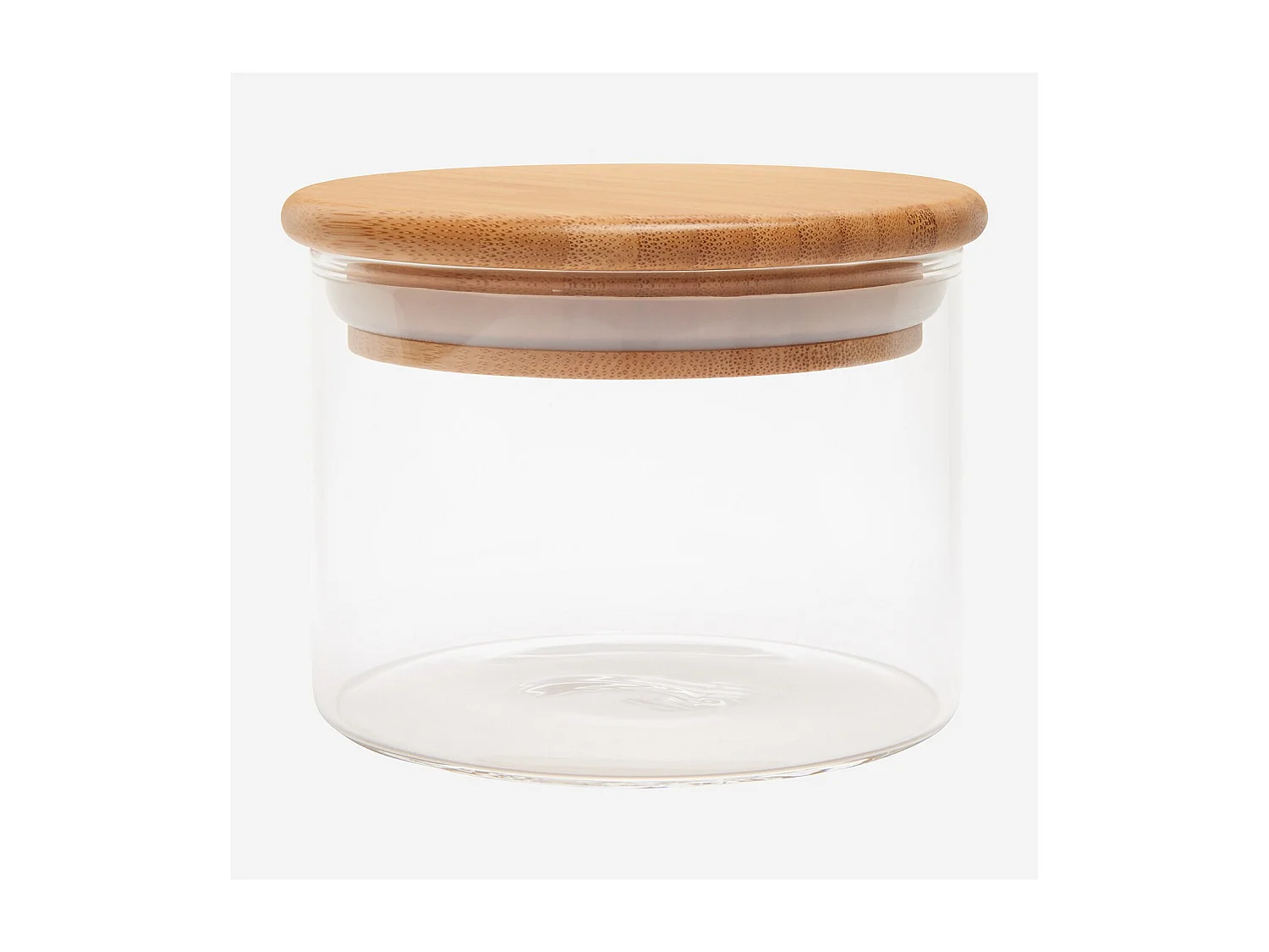 Habitat - Bocal en verre et bambou - 10 x 8 cm - Ferm