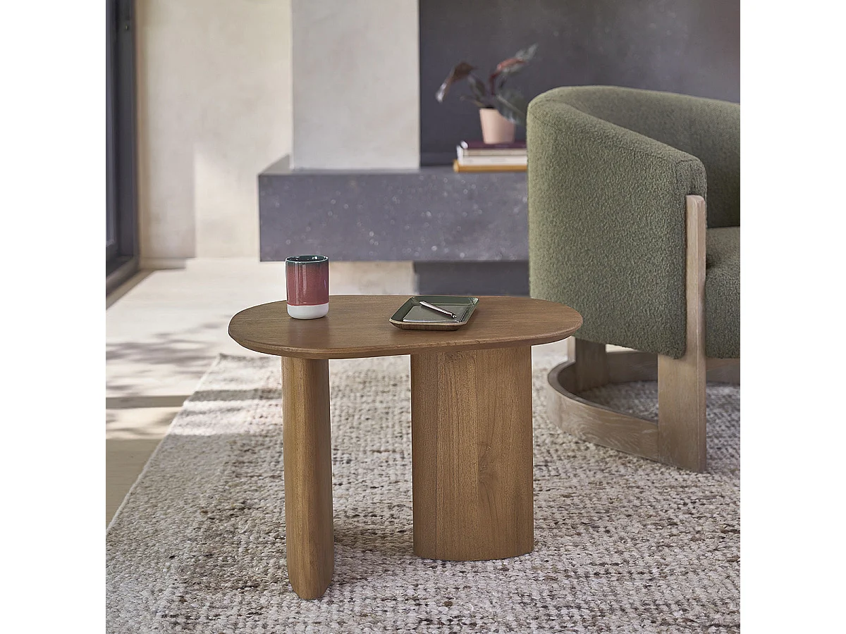 Tavolino in teak massello organico