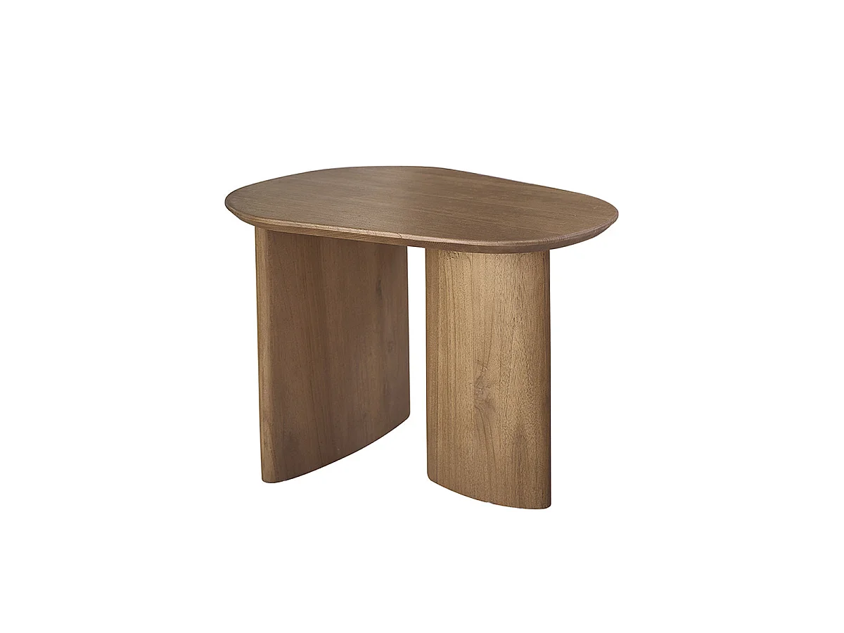 Table d'appoint en teck massif organique