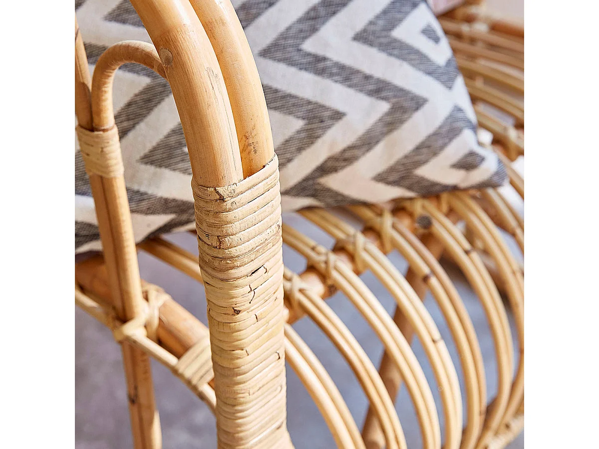 Lot de 2 fauteuils en rotin naturel