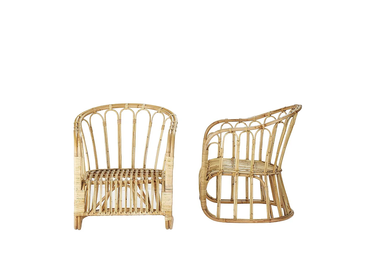 Lot de 2 fauteuils en rotin