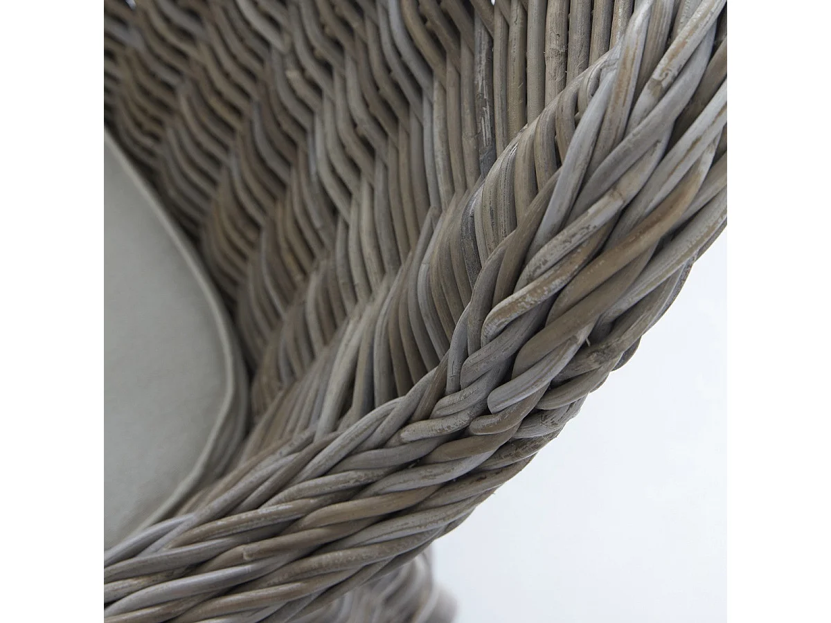 Fauteuil bohème en rotin naturel tressé