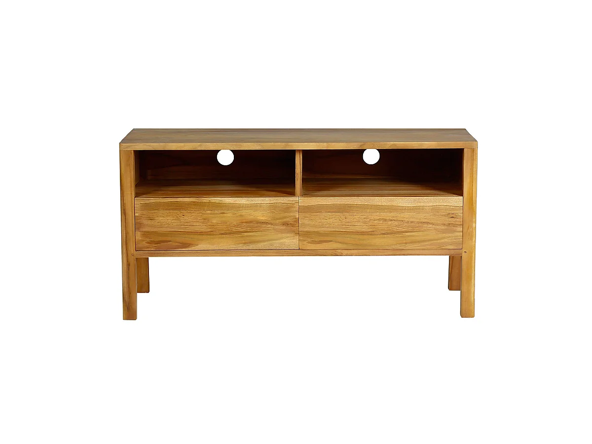 Mueble de TV de teca maciza 100 cm