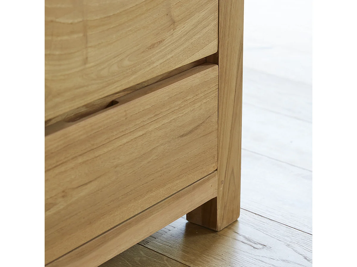 Mueble de TV de teca maciza de 150 cm