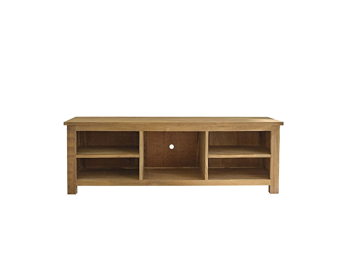 Mueble de TV de teca maciza de 150 cm
