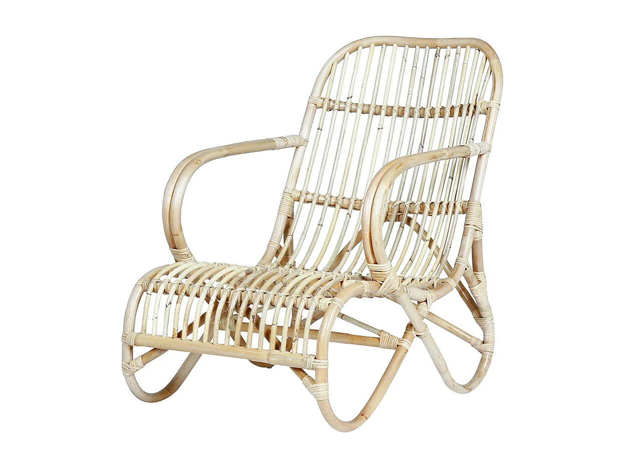 Fauteuil bohème en rotin naturel